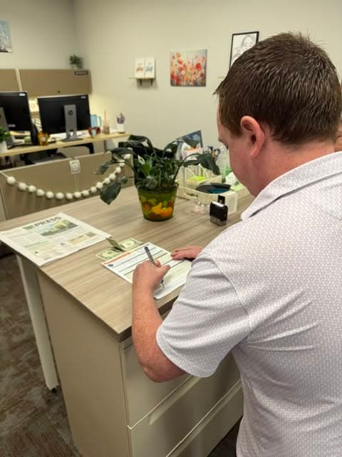 Max Maher officially filing his candidacy for the Osseo Area School Board